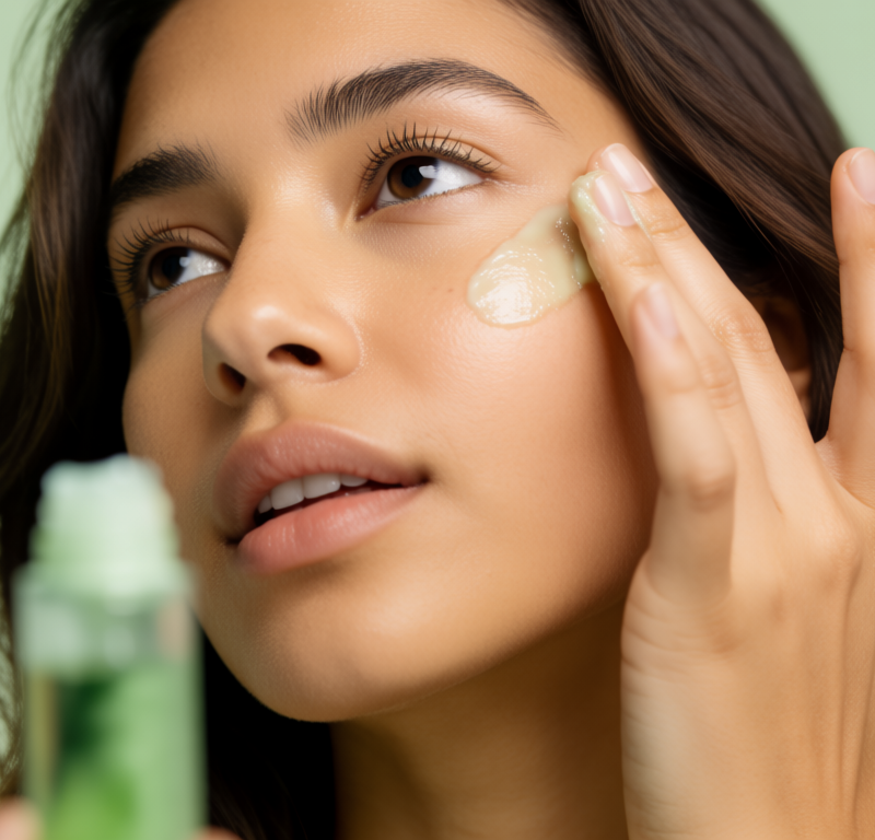 primer viso applicazione su pelle pulita