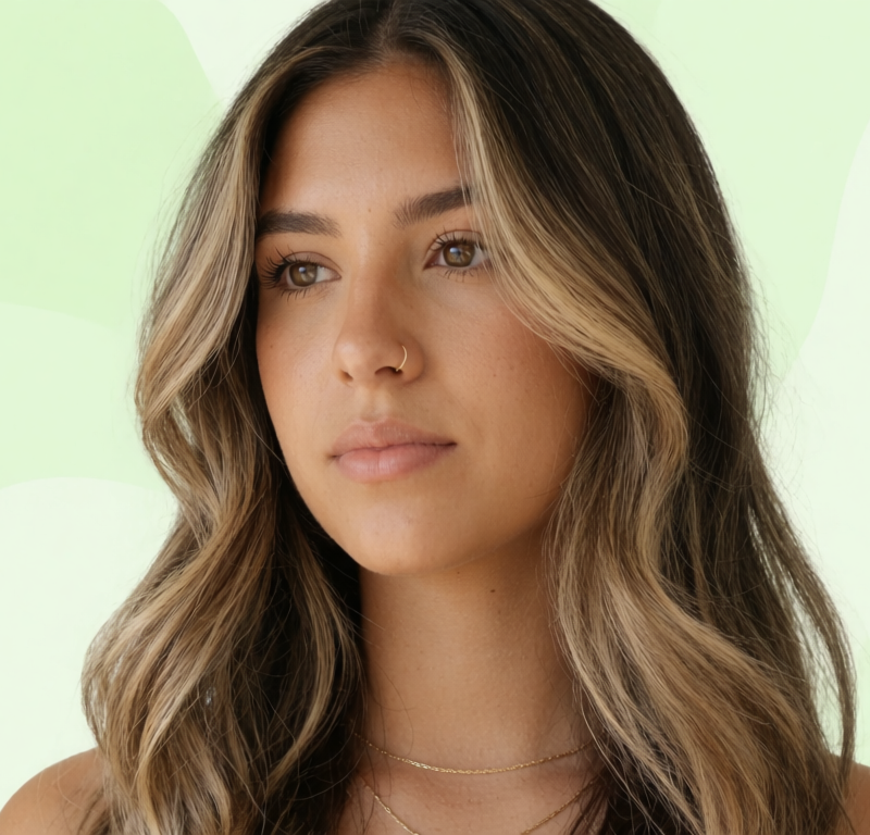 donna con capelli balayage effetto naturale
