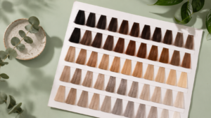 cartella colori professionale con ciocche campione per colorazione capelli