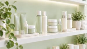 prodotti skincare esposti in salone