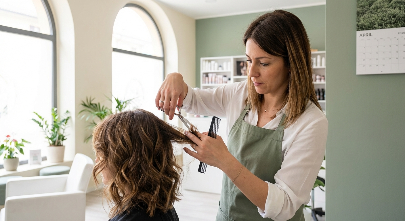 Taglio shag cut a strati per primavera-estate 2026 in salone