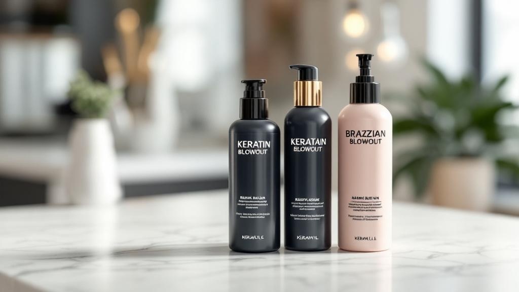 Donna con capelli lisci e lucidi dopo trattamento cheratina professionale