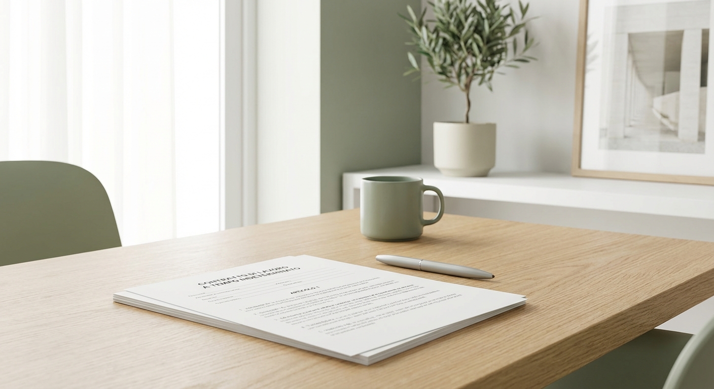 Documento contratto CCNL Acconciatori su scrivania professionale