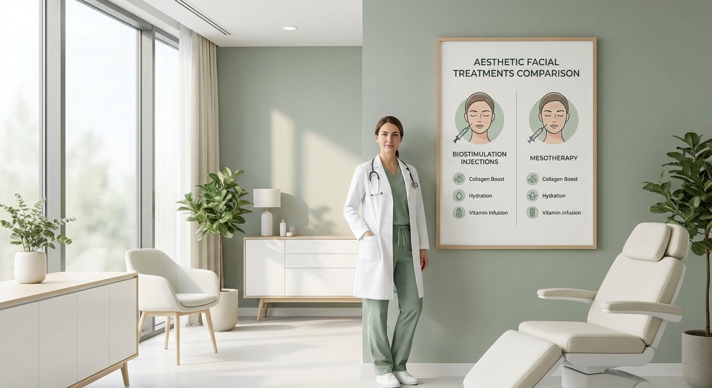 Confronto tra diversi trattamenti estetici: biostimolazione, filler, botox in ambiente clinico