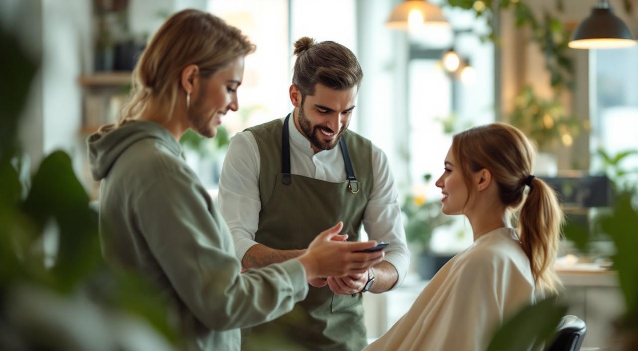 consulenza col parrucchiere nel salone - parrucchieri Napoli professionisti