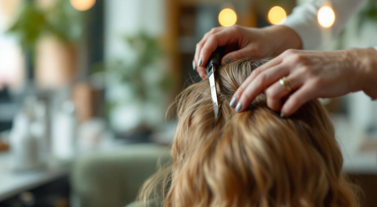 Parrucchiere professionale taglia capelli in un salone moderno di Milano