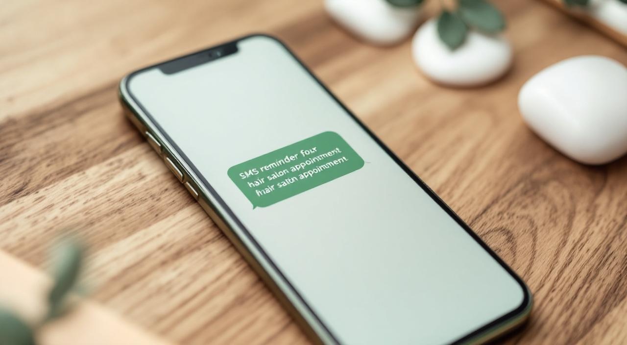 Smartphone con notifica promemoria appuntamento salone — strategia per ridurre no-show salone