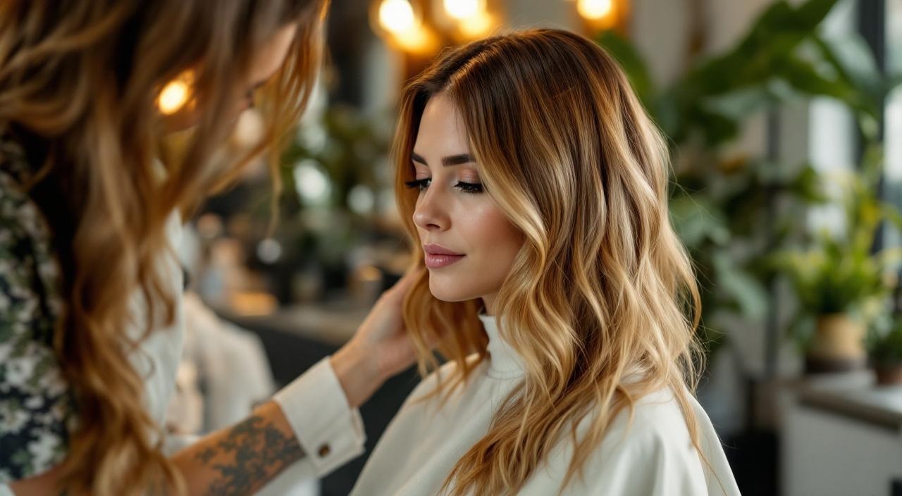 Colorista professionale applica il colore rame copper — tendenze capelli 2026