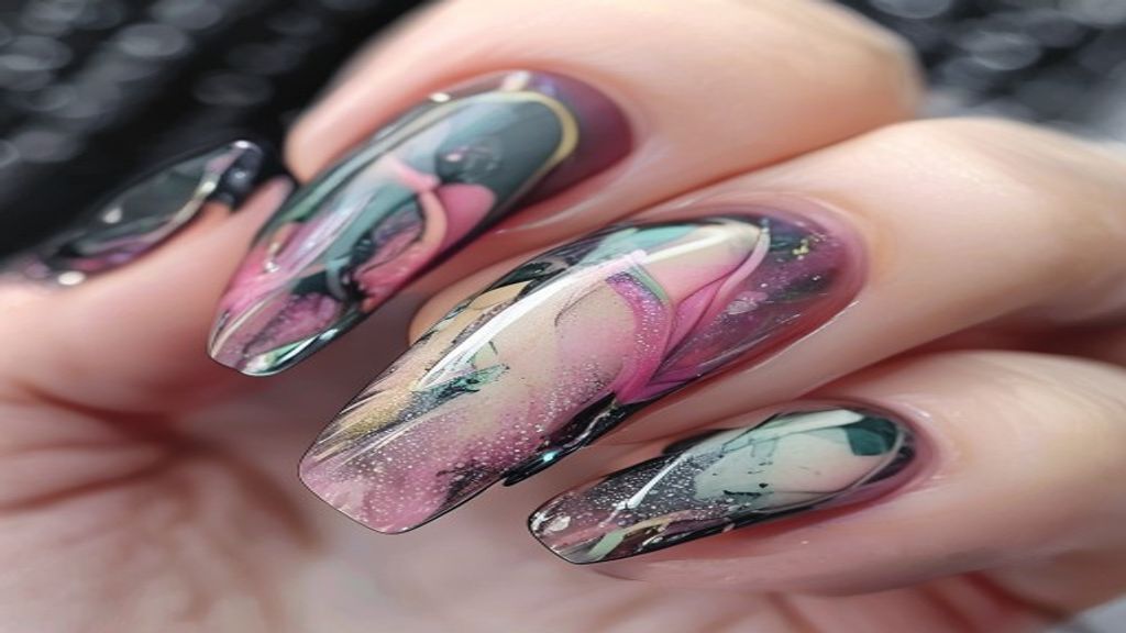 Applicazione gel UV su unghie con lampada professionale in nail studio