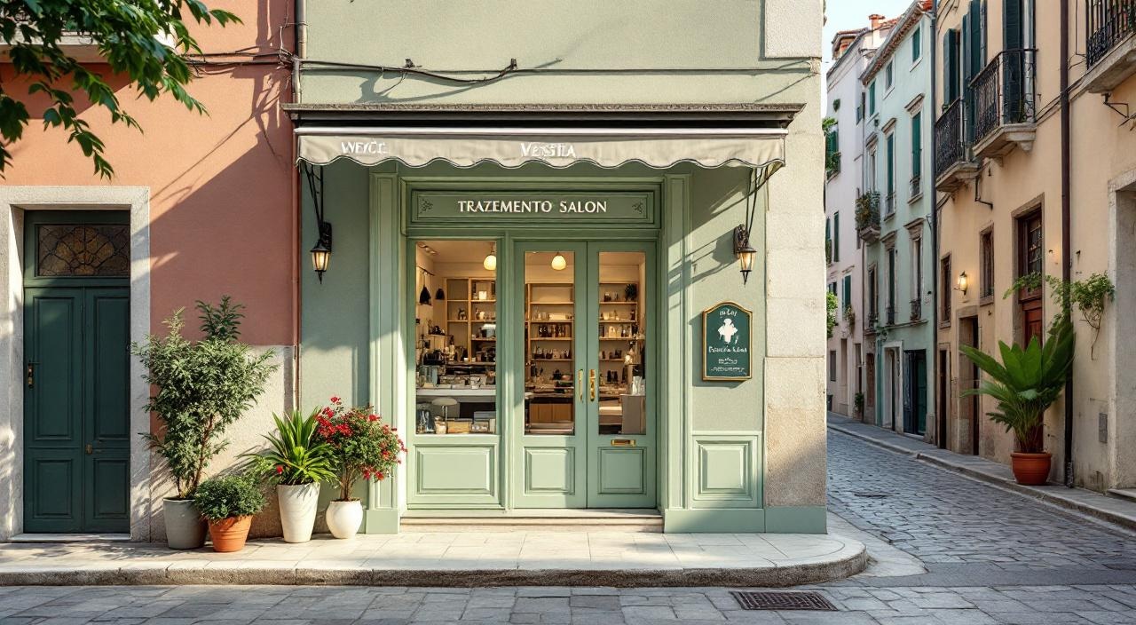 Salone estetico nel sestiere veneziano tra calli strette