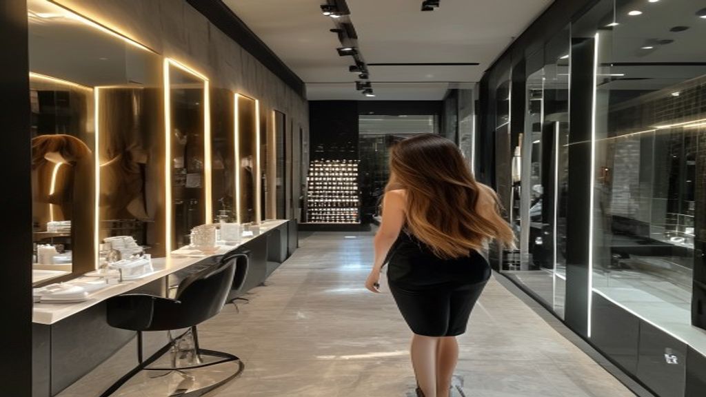 Acconciatura donna in un salone parrucchiere di Genova