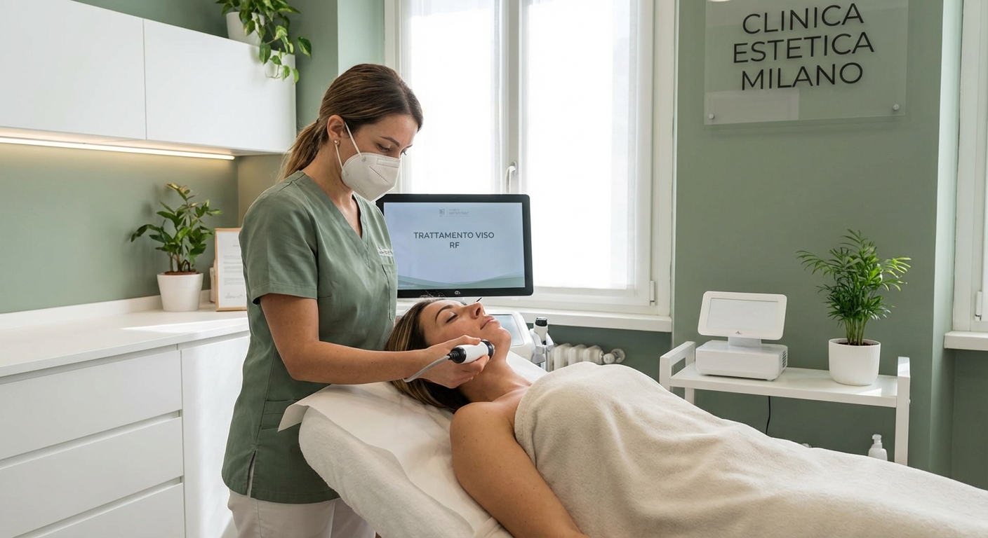Trattamento radiofrequenza viso in centro medico-estetico