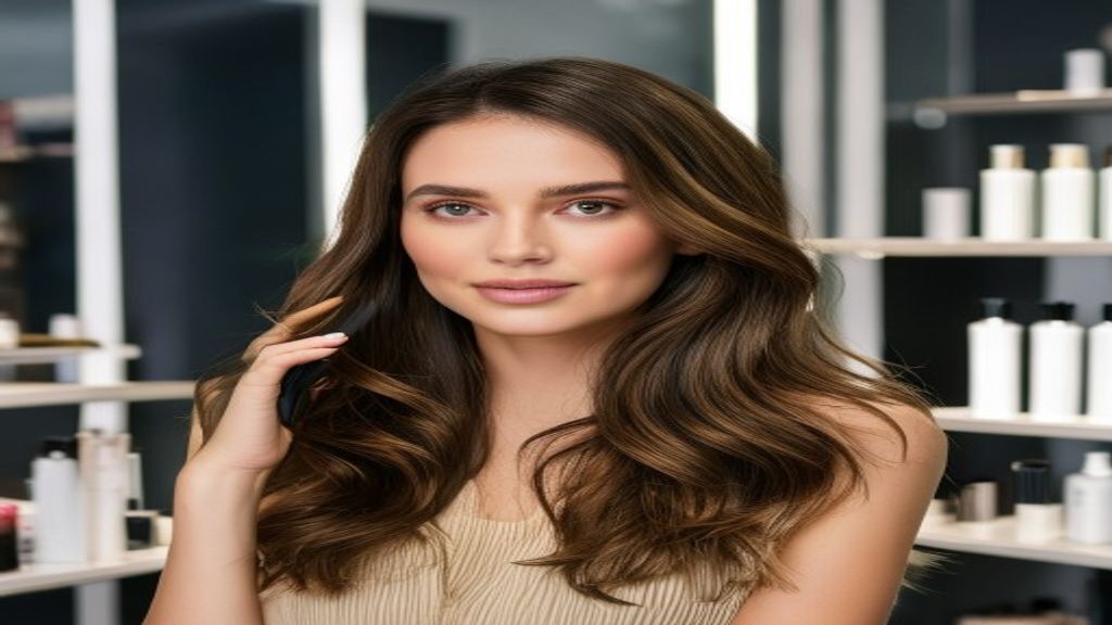 Esposizione retail di prodotti professionali per capelli in salone parrucchiere